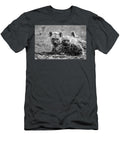 Adorable Baby Hyenas Resting Together in Black and White Jpr Ventures Llc T-Shirt