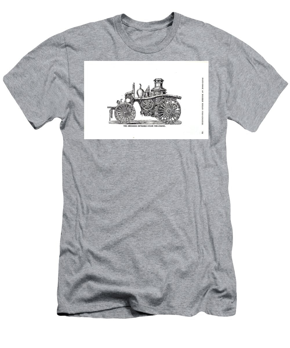 Amoskeag Improved Steam Fire Engine J5 Historic Illustrations T-Shirt
