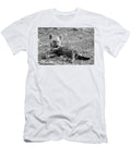 Baby Hyena Relaxing in Botswana Black and White Jpr Ventures Llc T-Shirt