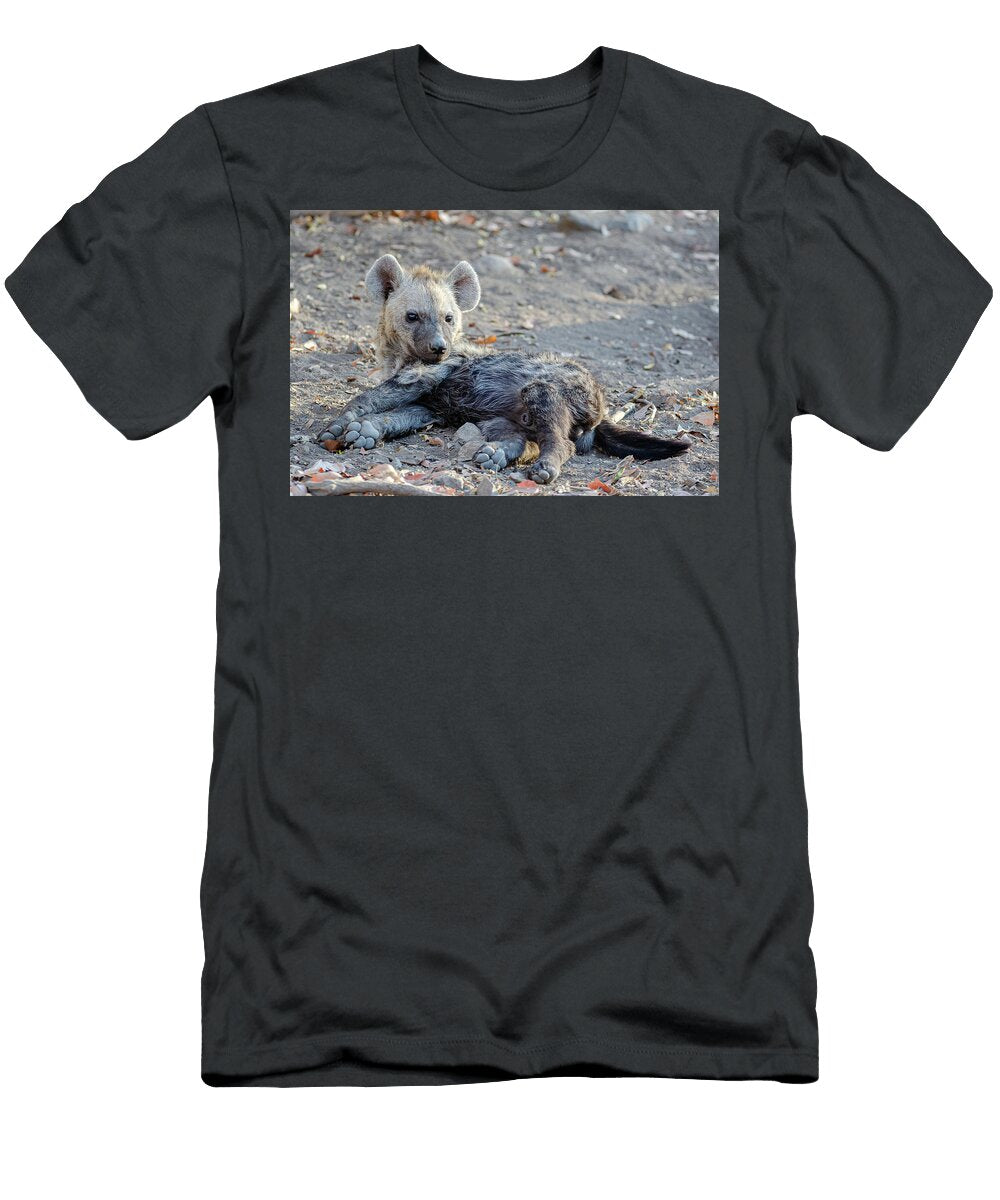 Baby Hyena Relaxing in Botswana Jpr Ventures Llc T-Shirt