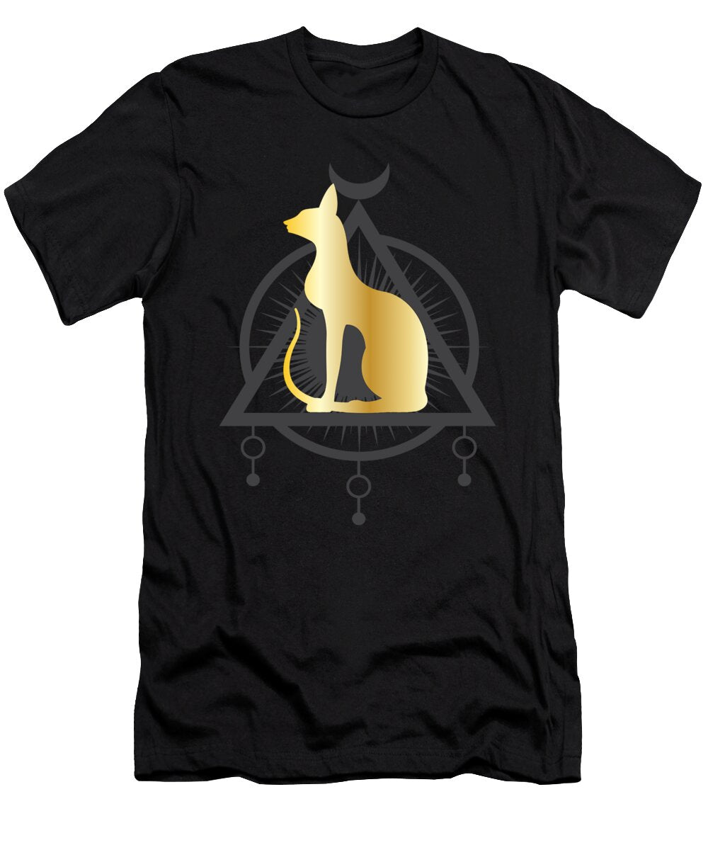 Egyptian Cat Bastet Egypt Pyramid Moon T-Shirt