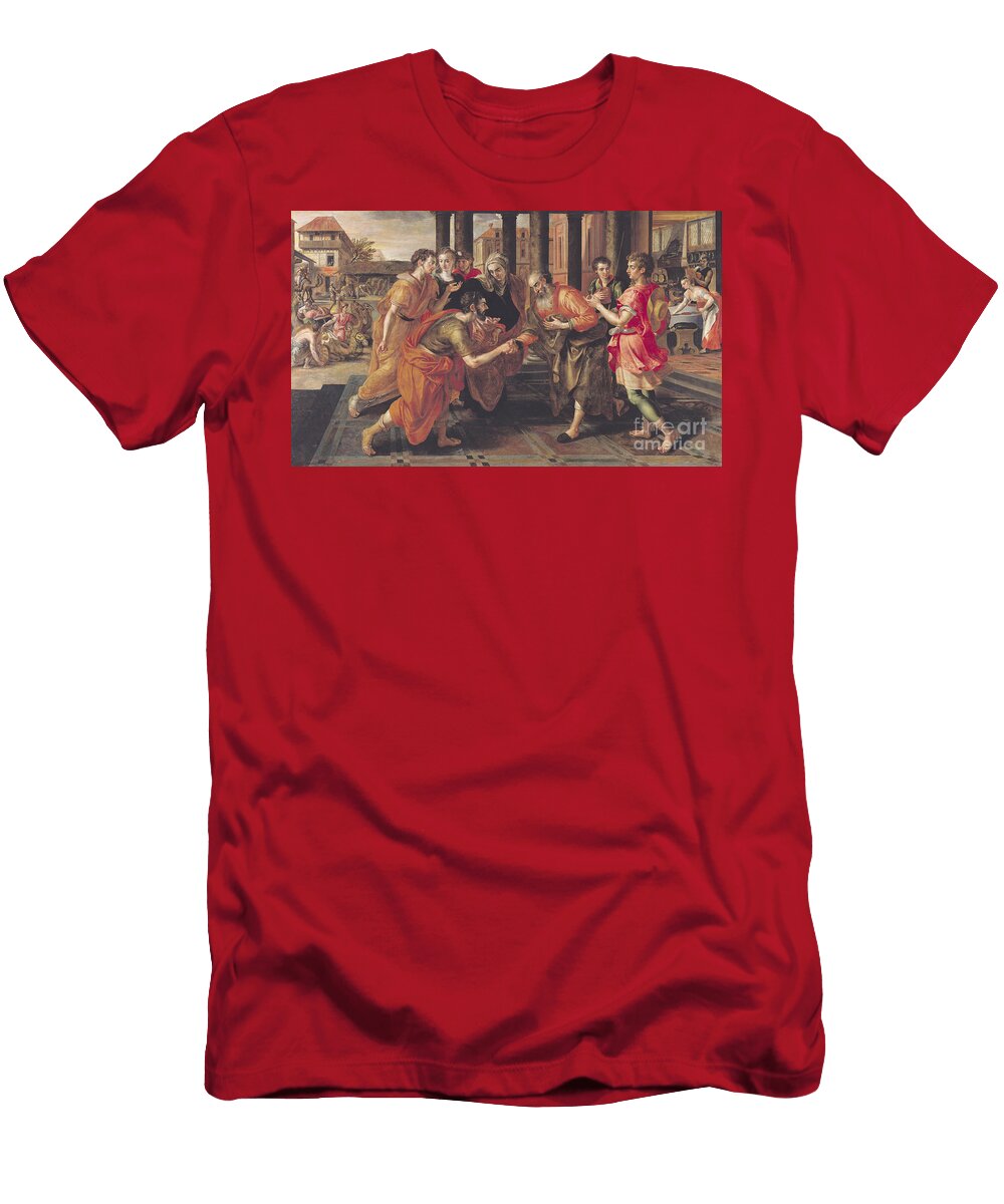 Laban Presenting Eliezer to His Father 1562 Maarten De Vos T-Shirt
