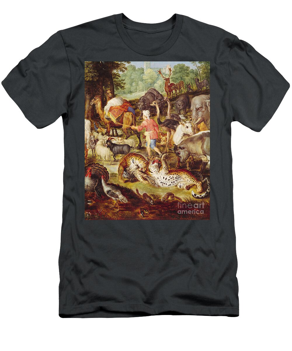 Noahs Ark Detail of the Right Hand Side After a Painting By Jan Brueghel the Elder Jan Snellinck T-Shirt