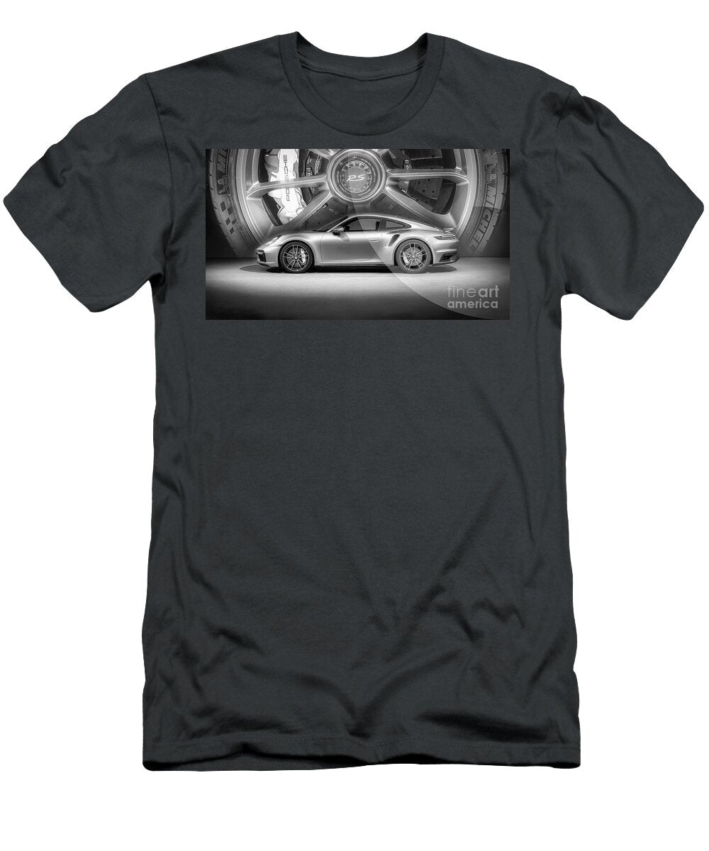 Porsche Poster Wall Art Black and White Stefano Senise T-Shirt