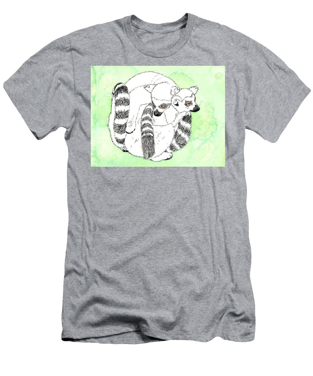 Ring Tailed Lemur Huddle Michelle Wang T-Shirt