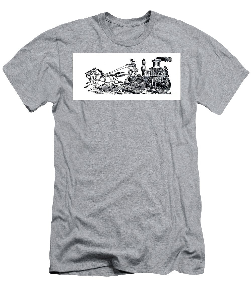 Rushing to a City Fire 1889 J5 Historic Illustrations T-Shirt